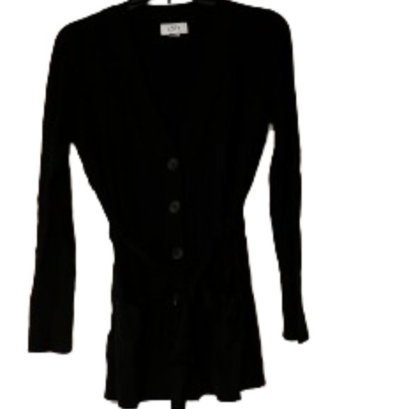 Loft Long Black Cardigan Sweater - Medium - Picture 3 of 6